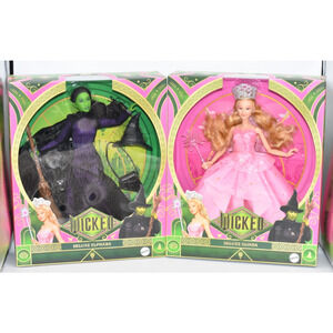 Mattel Wicked Movie Glinda & Elphaba Deluxe Dolls MISPRINT URL ERROR BUNDLE SET